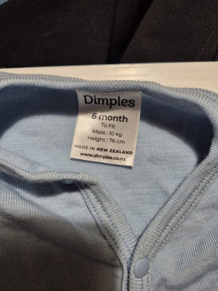 Dimples Merino Onesie - 6 months booties Carousel 2