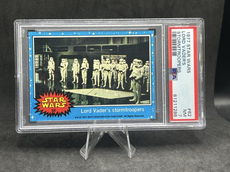 1977 Series 1 Star Wars Topps card #62 PSA 7 NM Carousel 1