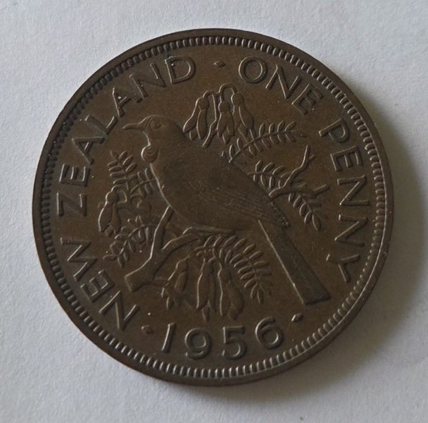 NEW ZEALAND 1956 STRAPLESS PENNY VARIETY COIN, $1 RES!! Carousel 2