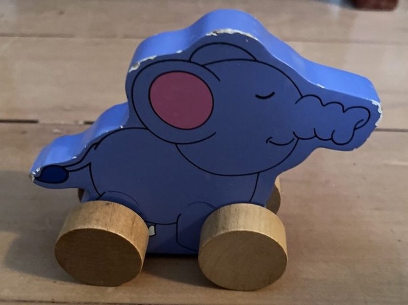 rolling purple elephant - wood (18+ months) Carousel 1