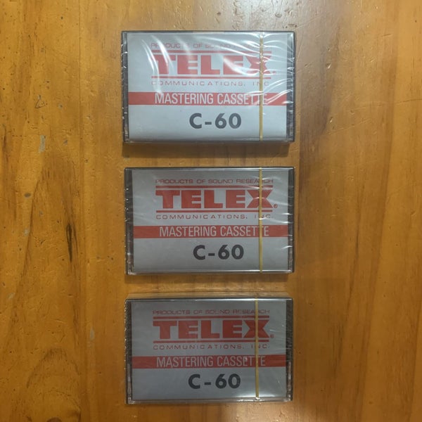 TELEX Communications Inc C60 blank mastering audio cassettes x 3 Carousel 1