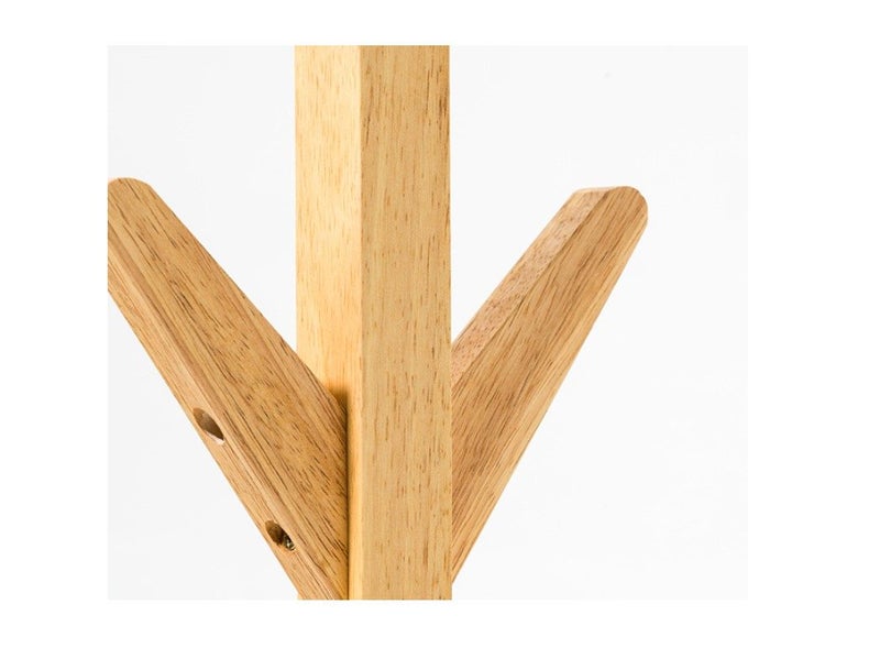 PTN Wooden 175cm Coat Rack Coat Tree Hat Hanger Clothes Garment Hall Way Carousel 4