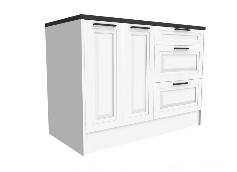 1200mm Wide Base cabinet White matte Finish Kitchenette Carousel 2