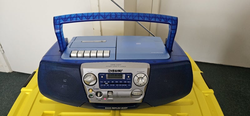 Awesome Blue Portable ## SONY ## CD /Cassette Player With AM/FM Radio Carousel 1