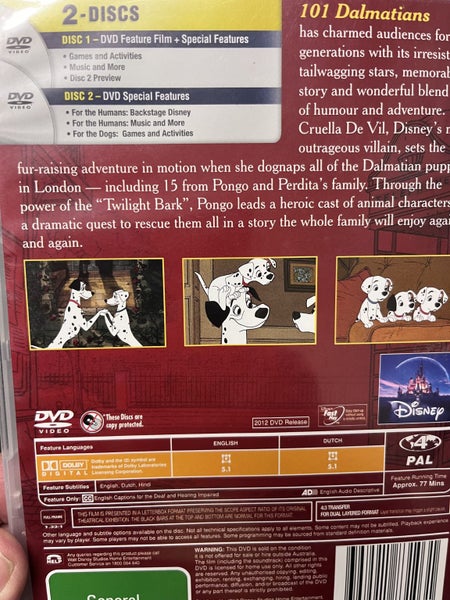 101 DALMATIANS - DISNEY 2 DVD EDITION62984192680194111