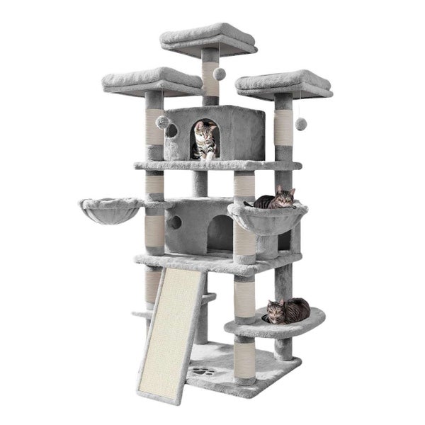 Cat Tree House Scratching Post Condo - 162CM GREY Carousel 1