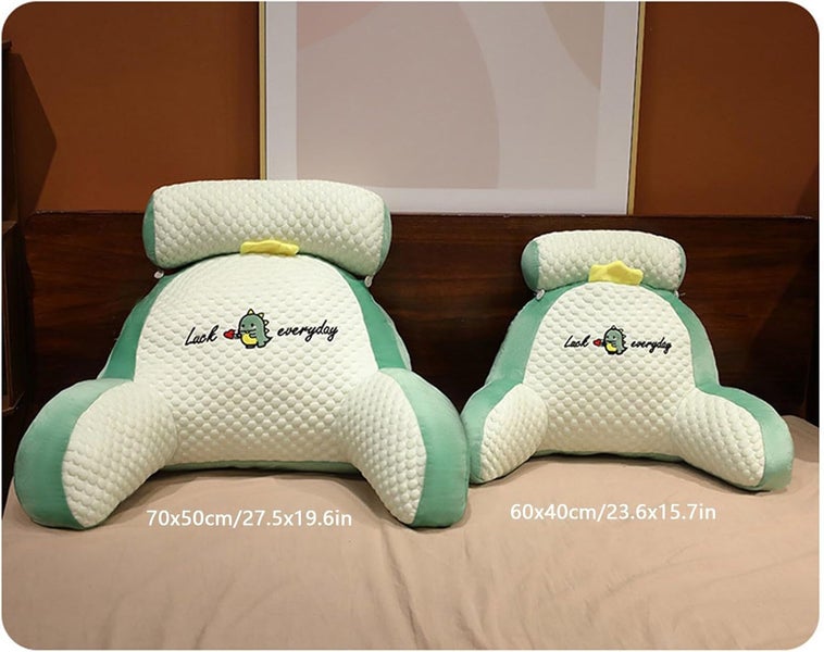 Reading Pillow for Sitting Up in Bed Detachable Neck Roll with Arms Back Pillow Carousel 5