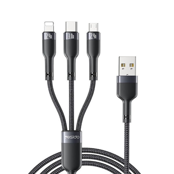Multi Charging Cable, 3 in 1 Universal Multiple Charging Cord Carousel 1
