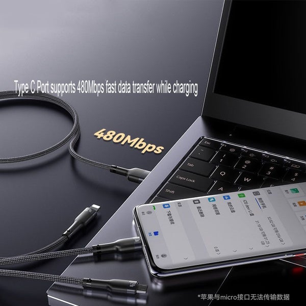 Multi Charging Cable, 3 in 1 Universal Multiple Charging Cord Carousel 3