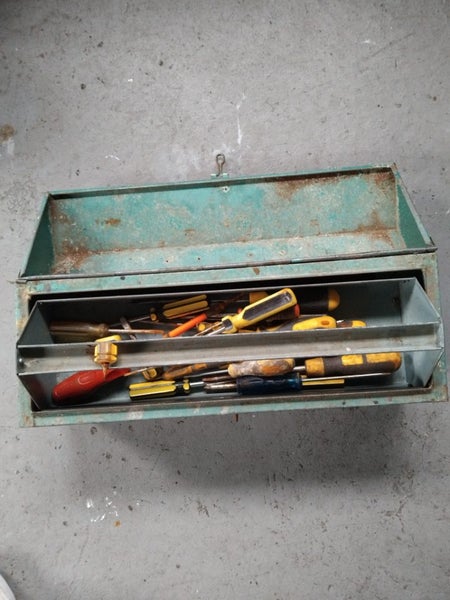 Old metal toolbox with tools $1res Carousel 2