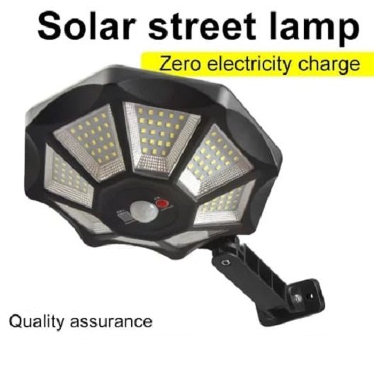 160 LED COB Solar Powered PIR Motion Sensor Security Wall Light With Remote Carousel 1