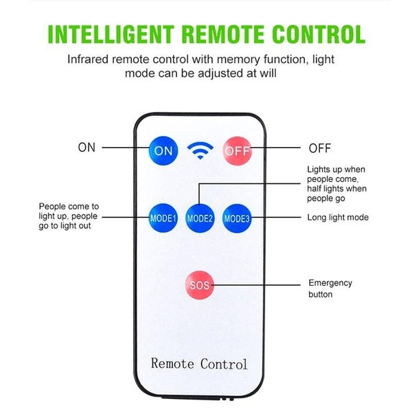 160 LED COB Solar Powered PIR Motion Sensor Security Wall Light With Remote Carousel 5