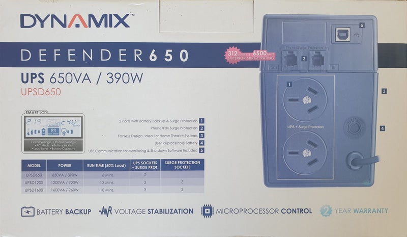 Dynamix Defender 650 UPS Carousel 4