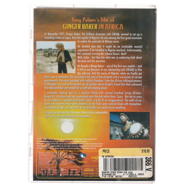 Ginger Baker In Africa (G) • DVD • Music Documentary • CREAM 1971 • Psychedelia Carousel 4