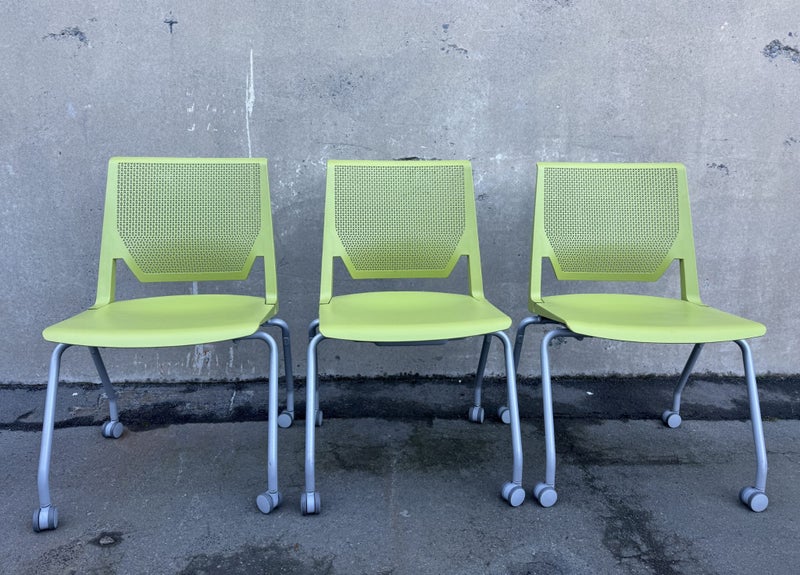 Green Chairs on Castors x 3 Carousel 1