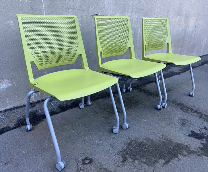 Green Chairs on Castors x 3 Carousel 2