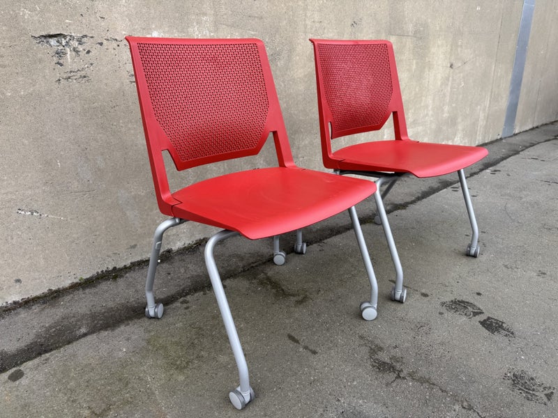 Red Office Chairs x 2 Carousel 2