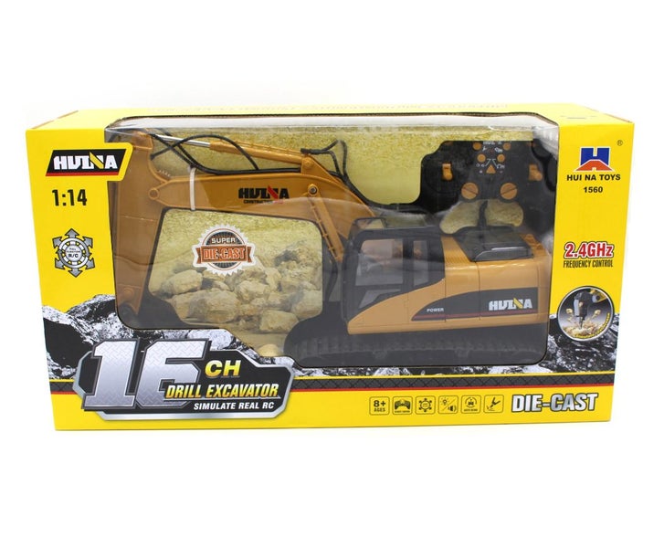HUINA 1560 Alloy Drilling EXCAVATOR 1:14 2.4GHz 16CH RC Remote Control (Hui Na) Carousel 20