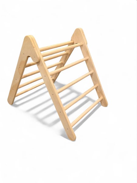 Pikler Triangle Large - Foldable Wooden Climbing Frame Carousel 1
