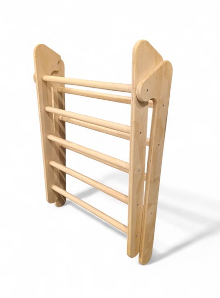 Pikler Triangle Large - Foldable Wooden Climbing Frame Carousel 2