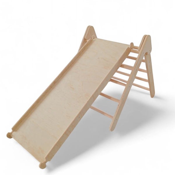 Pikler Ramp & Slide - Wooden Climbing Accessory - NZ Made Carousel 1