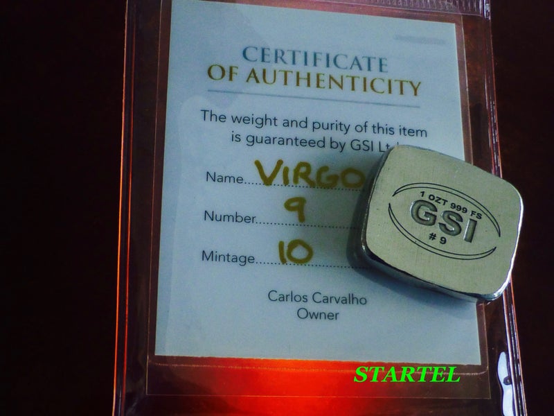 Virgo 1 Oz silver bullion bar Carousel 2