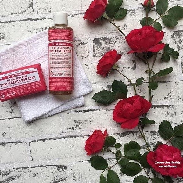 DR BRONNERS ROSE LIQUID SOAP | Organic | Vegan | Body | Bath | 237ml Carousel 2