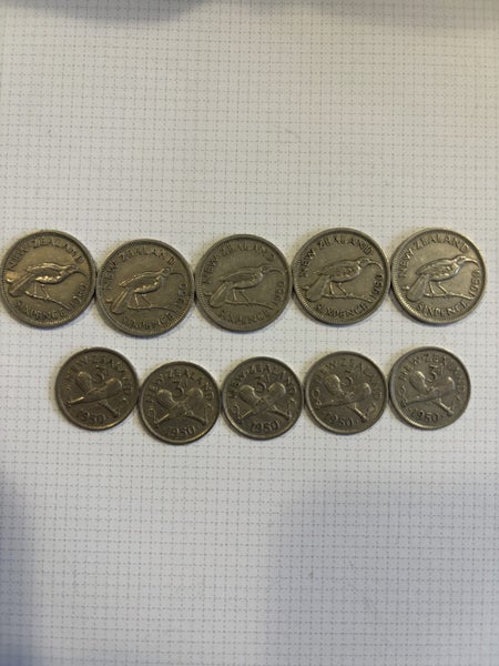 5x1950 threepence and 5x1950 sixpence Carousel 1