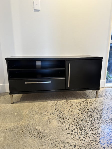 TV Cabinet Console Table (Black 1200 x 580) Carousel 1