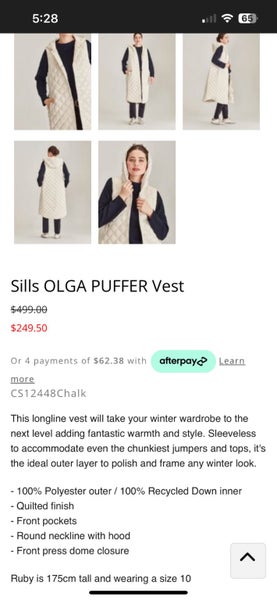Sills&Co long puffer vest Carousel 4