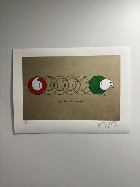 Vert rare Printer Proof 'From Global to Local' limited edition, Dick Frizzell Carousel 1