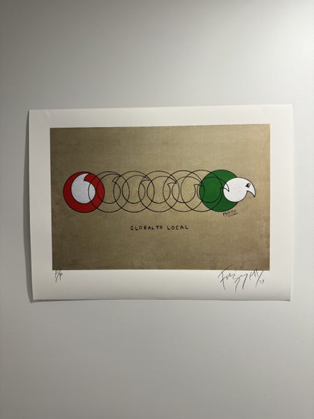 Vert rare Printer Proof 'From Global to Local' limited edition, Dick Frizzell Carousel 5