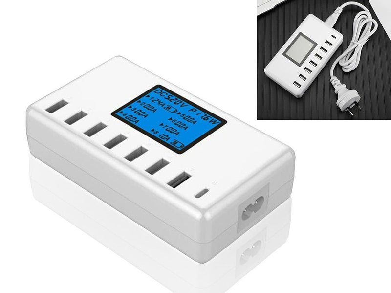 40W Smart 8 Ports USB Charger Station with LCD Display Sale NZ Stock Deal629366705569301129