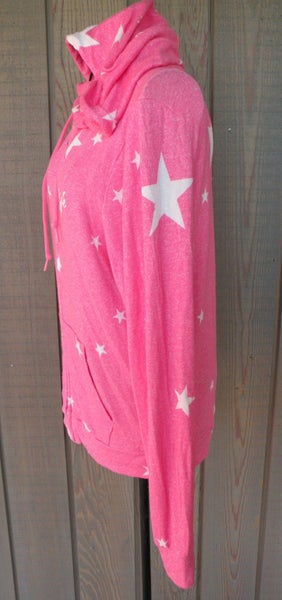 Victoria secret Pink hoodie full zip long sleeve knit jersey barbie womens Small Carousel 2
