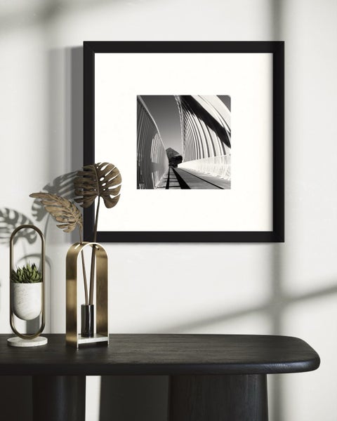 Black and white framed print: Bridge architecture63615599809795110
