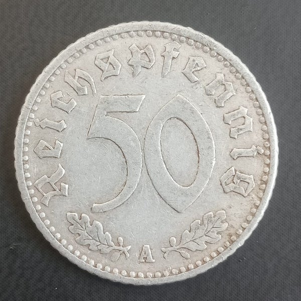 Nazi Germany 1935 50 Pfennig Coin $1 Res Carousel 2