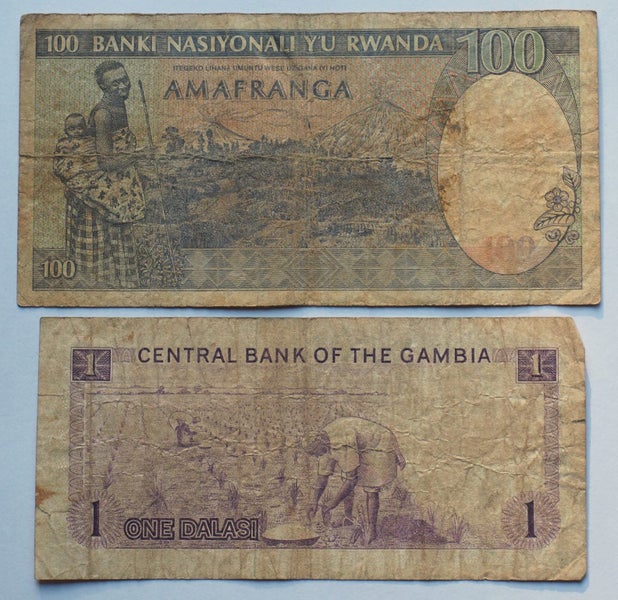 Vintage Africa notes (Rwanda, Gambia) Carousel 2