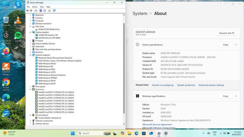 Dell XPS 15 9550 Core i7 16GB 512GB SSD NVMe - 4K TouchScreen - NVIDIA GTX 960M62864729078017111