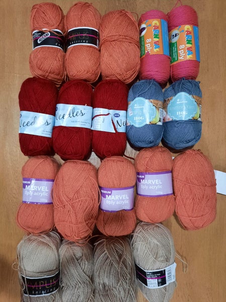 Bulk lot of Yarn, 19 (100gram ) balls Carousel 1