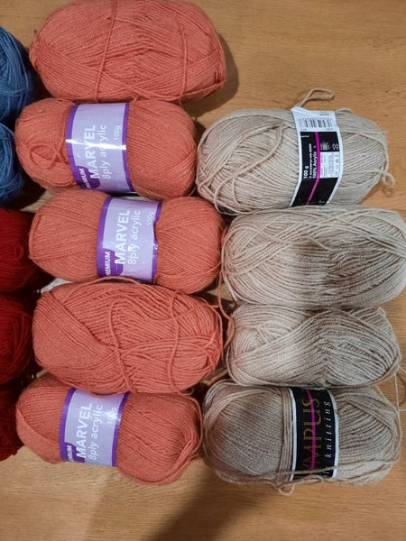 Bulk lot of Yarn, 19 (100gram ) balls Carousel 2