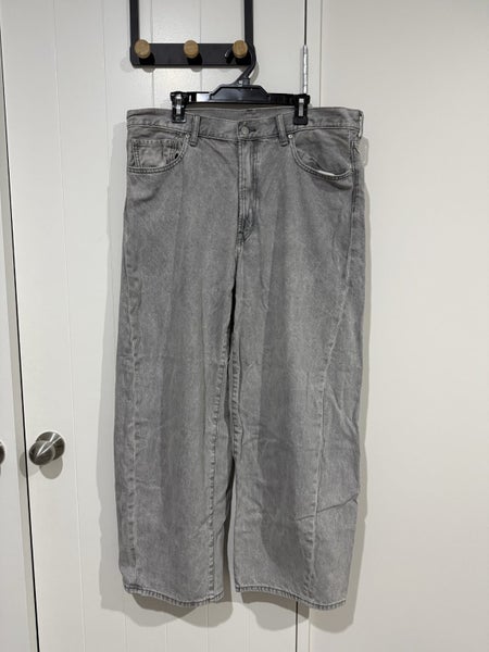 ***$1 Reserve GU (Uniqlo Sister Brand) '06' Gray Barrel Leg Jeans - Sz 36*** Carousel 1