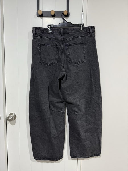 ***$1 Reserve GU (Uniqlo Sister Brand) 08 Dark Gray Wmns Barrel Leg Jeans 3XL*** Carousel 2