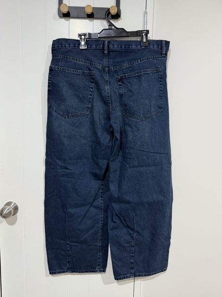 ***$1 Reserve GU (Uniqlo Sister Brand) '68' Blue Barrel Leg Jeans Sz 36*** Carousel 2