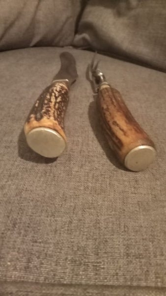 RETRO KNIFE & FORK ANTLER SET. Carousel 2