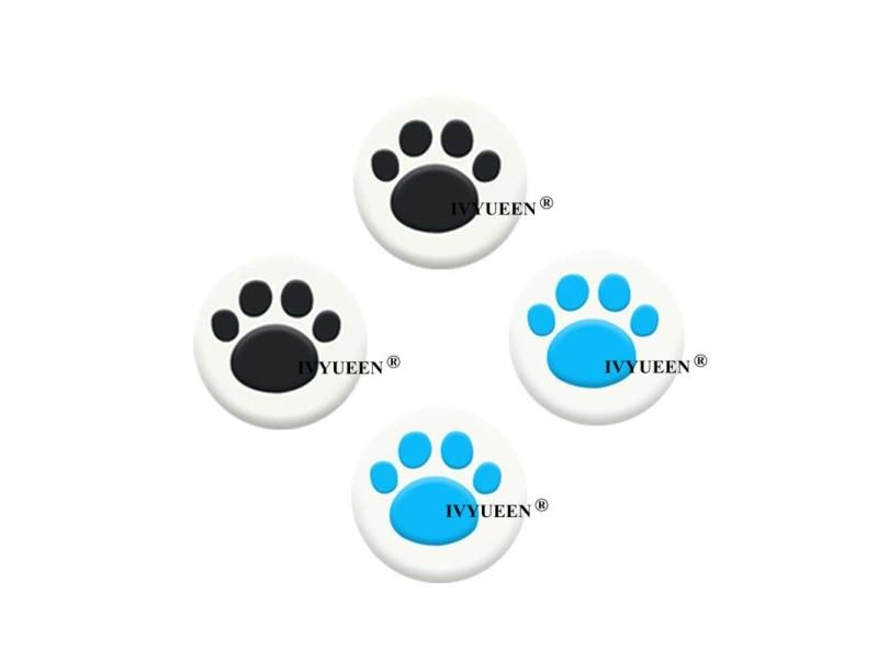 IVYUEEN 4 PCS Cat Paw Silicone Analog Thumb Sticks Grips Caps For PlayStation 5 Carousel 1