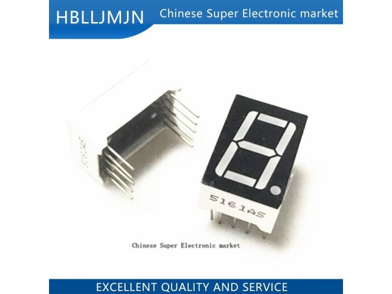 10PCS 0.56inches 7 Segment 1 Digital LED Display Super Red Green Common Cathode Carousel 1
