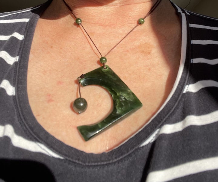 Greenstone pounamu jade koru mother and child koru pendant62865828402433111