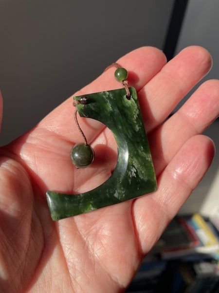Greenstone pounamu jade koru mother and child koru pendant62865828402433112