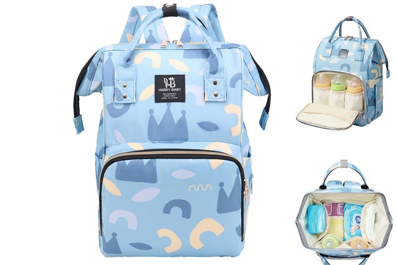 Maternity Backpack Large Capacity Printed Mommy Bag Multifunctional Diaper Bag-R Carousel 3