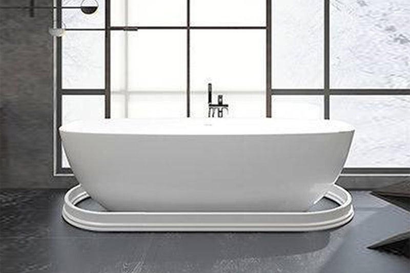 2Pcs Waterproof Strip Bathroom Rubber Silicone Water Barrier Stopper Dry And Wet Carousel 3